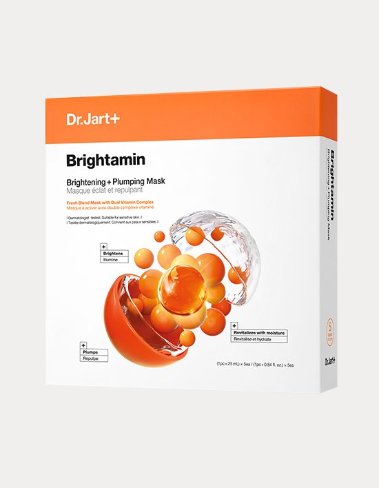Dr.jart+ Brightamin Brightening + Plumping Face Mask With Vitamin C 25ml X 5ea — product detail