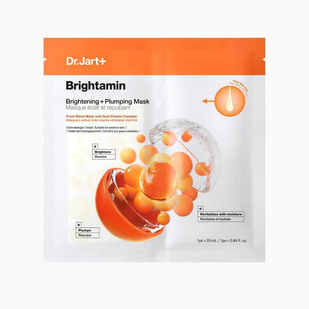 Dr.Jart+ Brightamin Brightening + Plumping Face Mask With Vitamin C 25ml X 5ea (Facial Mask)