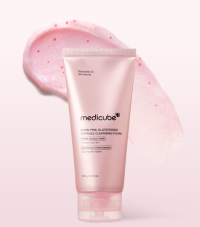 medicube PDRN Pink Glutathione Capsule Cleansing Foam product texture