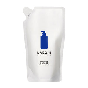 LABO-H Hair Loss Care Scalp Cooling & No Sebum Shampoo 400ml (Refill) packaging and details