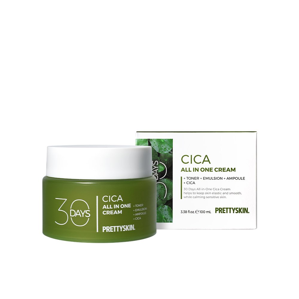 PRETTYSKIN 30 Days All-in-One Cica Cream 100ml - product packaging