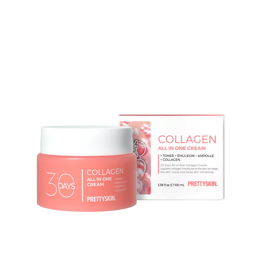 PRETTYSKIN 30 Days All-in-One Collagen Cream 100ml - product packaging