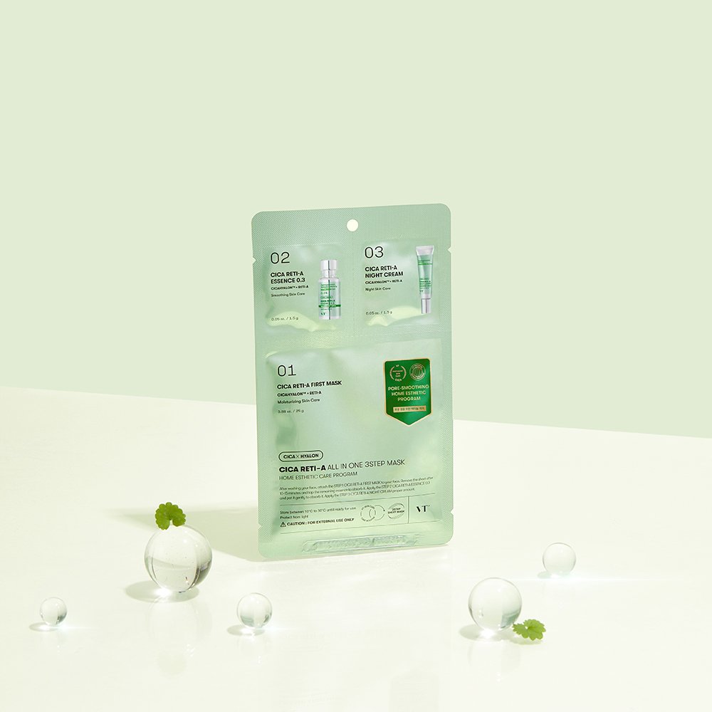 VT Cica Reti-A All In One 3 Step Mask 25g+1.5g+1.5g X 5ea - product image 3
