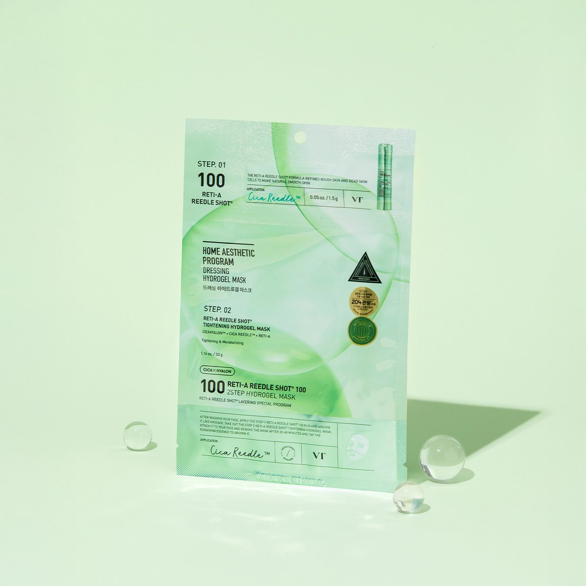 VT Reti-A Reedle Shot 100 2 Step Hydrogel Mask 1.5g+33g X 5ea - product image 3