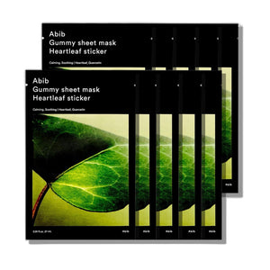 Included in Daily Routine – Travel-Friendly: Abib Gummy Sheet Mask Heartleaf Sticker 27ml X 10ea