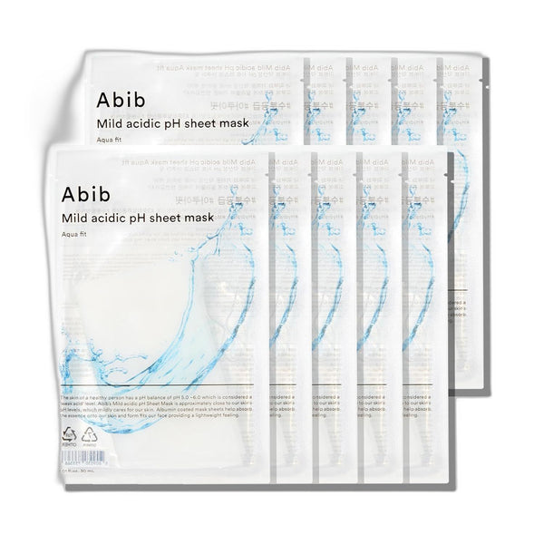 מסכת בד Abib Mild Acidic pH Sheet Mask Aqua Fit 30ml X 10ea