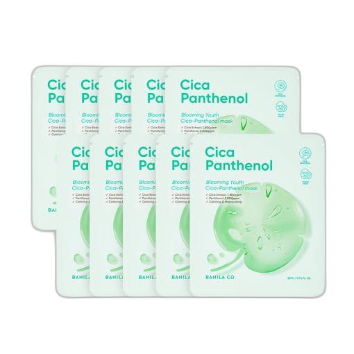 BANILA CO Blooming Youth Cica Panthenol Mask 22ml X 10ea