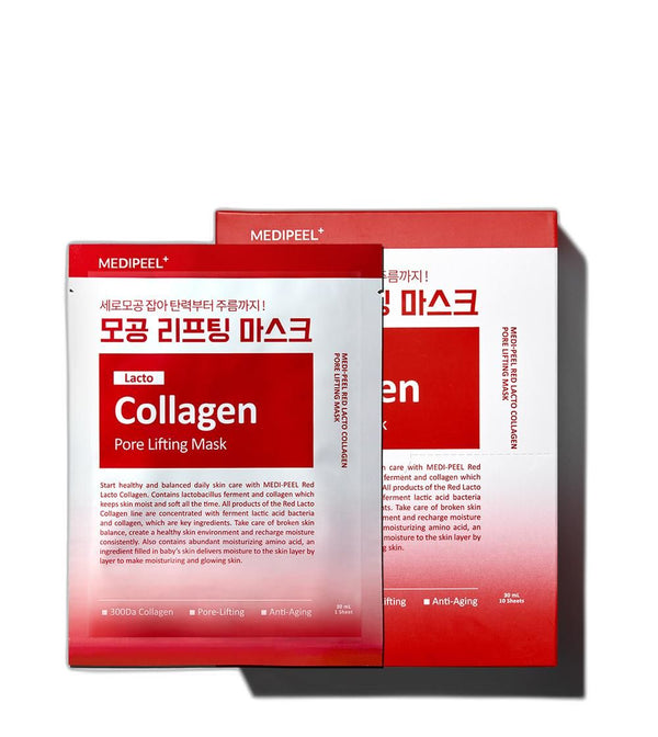 Máscara MEDIPEEL Red Lacto Collagen Pore Lifting 30ml*10ea