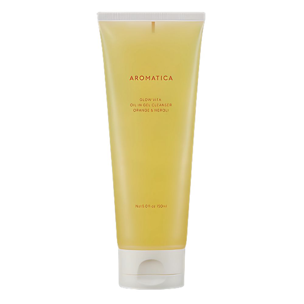 AROMATICA Glow Vita Oil-in-Gel Cleanser – Orange & Neroli (150ml)