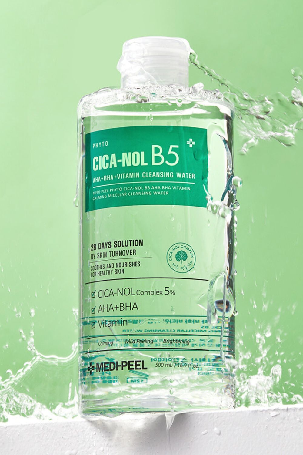 MEDIPEEL PHYTO CICA-NOL B5 AHA BHA Vitamin Calming Micellar Cleansing Water 500ml