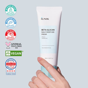 iUNIK Beta Glucan Daily Moisture Cream 60ml, image 3