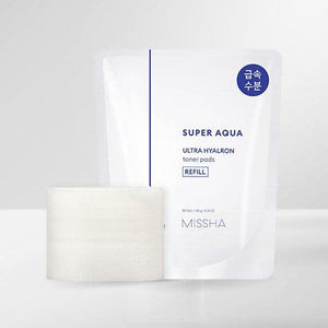 MISSHA Super Aqua Ultra Hyalron Toner Pad 180g/90pads (Refill), image 3