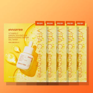 innisfree Vitamin C Green Tea Enzyme Brightening Serum Gel Mask 25ml X 5ea, image 3