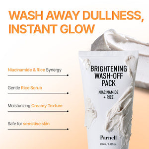 Parnell Niacinamide Rice Brightening Wash Off Pack 100ml, image 3