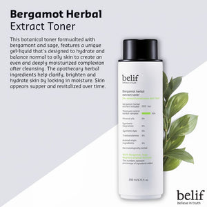 belif BERGAMOT HERBAL EXTRACT TONER 200ml, image 4